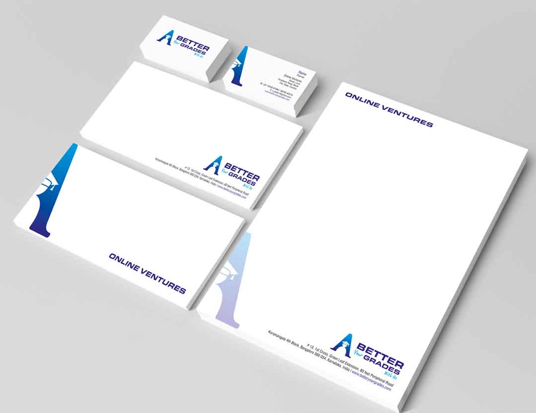 Better Your Grades Stationery Design