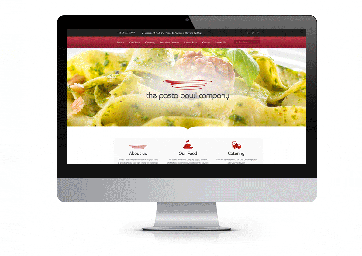 The Pasta Bowl Company Website Design